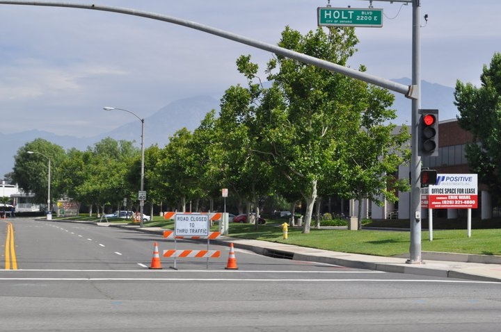 Road blocked for race