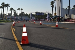 Coned off race area