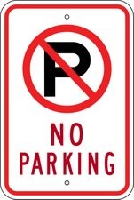 No Parking Tow Away Zone Symbol Sign